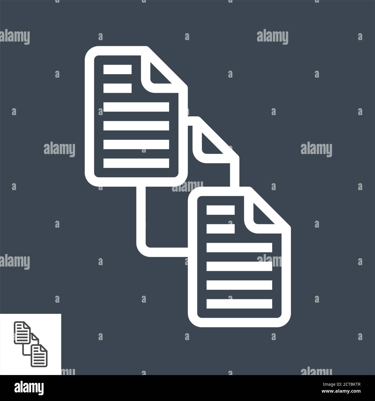 Icona vettore di linea sottile di Exchange file Illustrazione Vettoriale