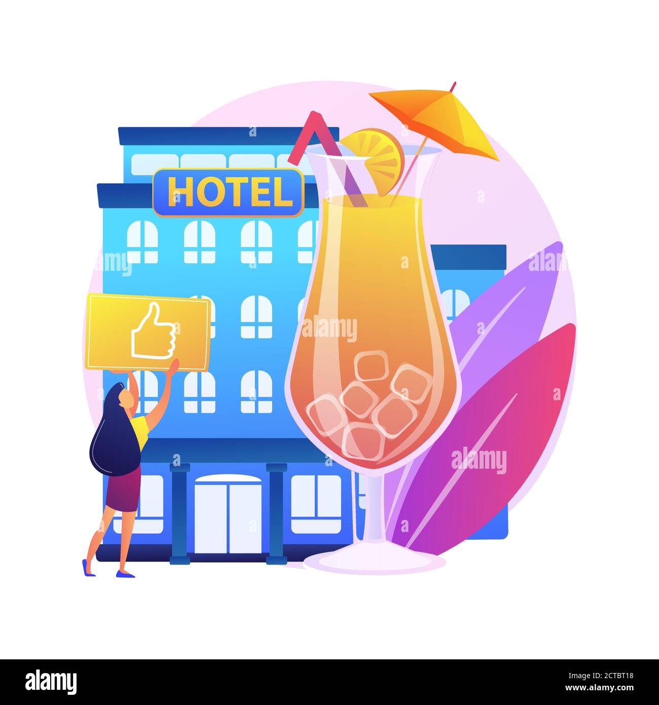 Illustrazione vettoriale del concetto astratto dell'hotel all-inclusive. Illustrazione Vettoriale