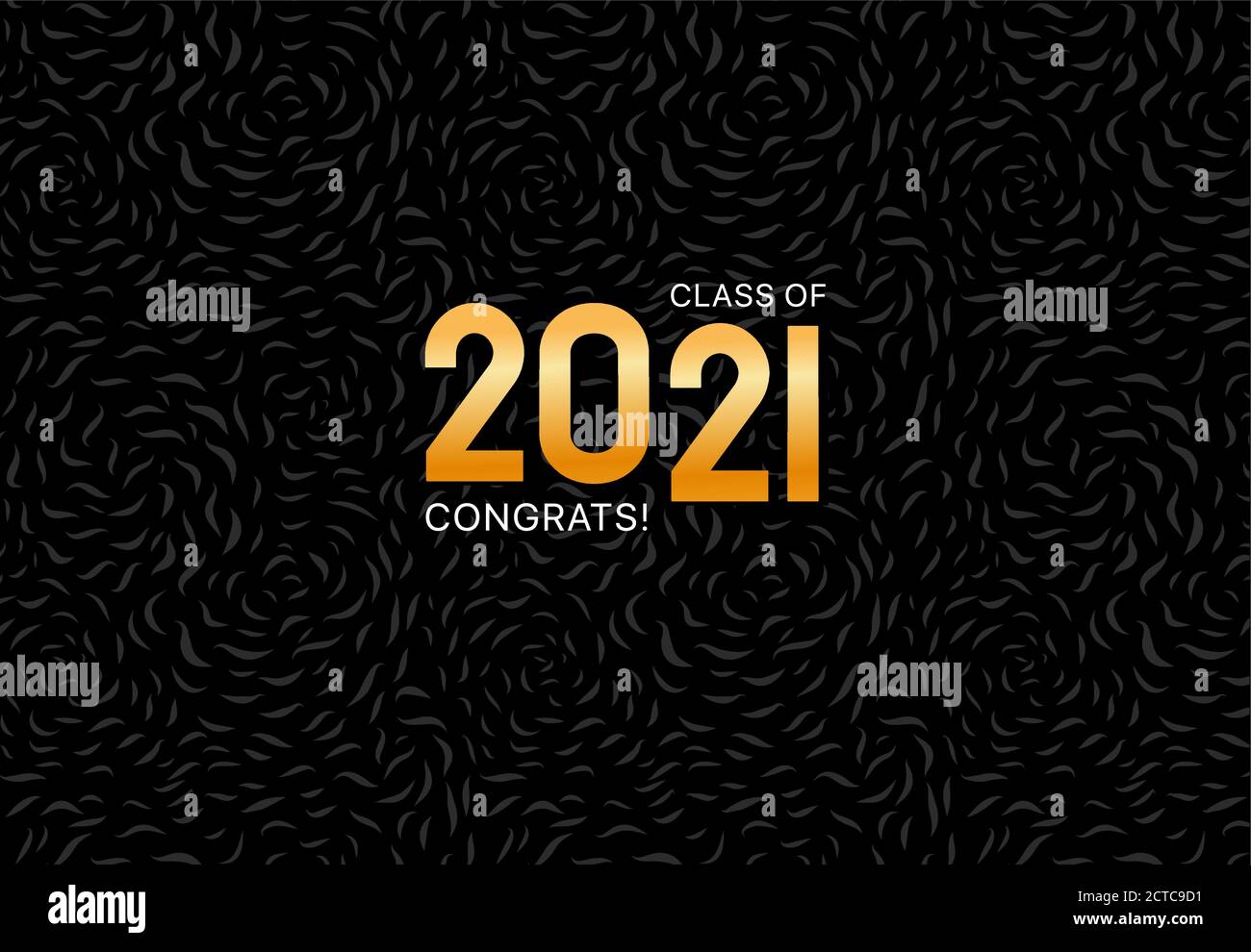 Classe di 2021. Logo di graduazione. Modello per scheda Illustrazione Vettoriale