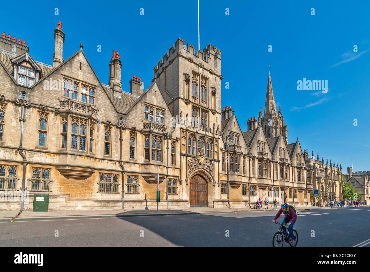 OXFORD CITY ENGLAND BRASENOSE COLLEGE IN HIGH STREET Foto Stock