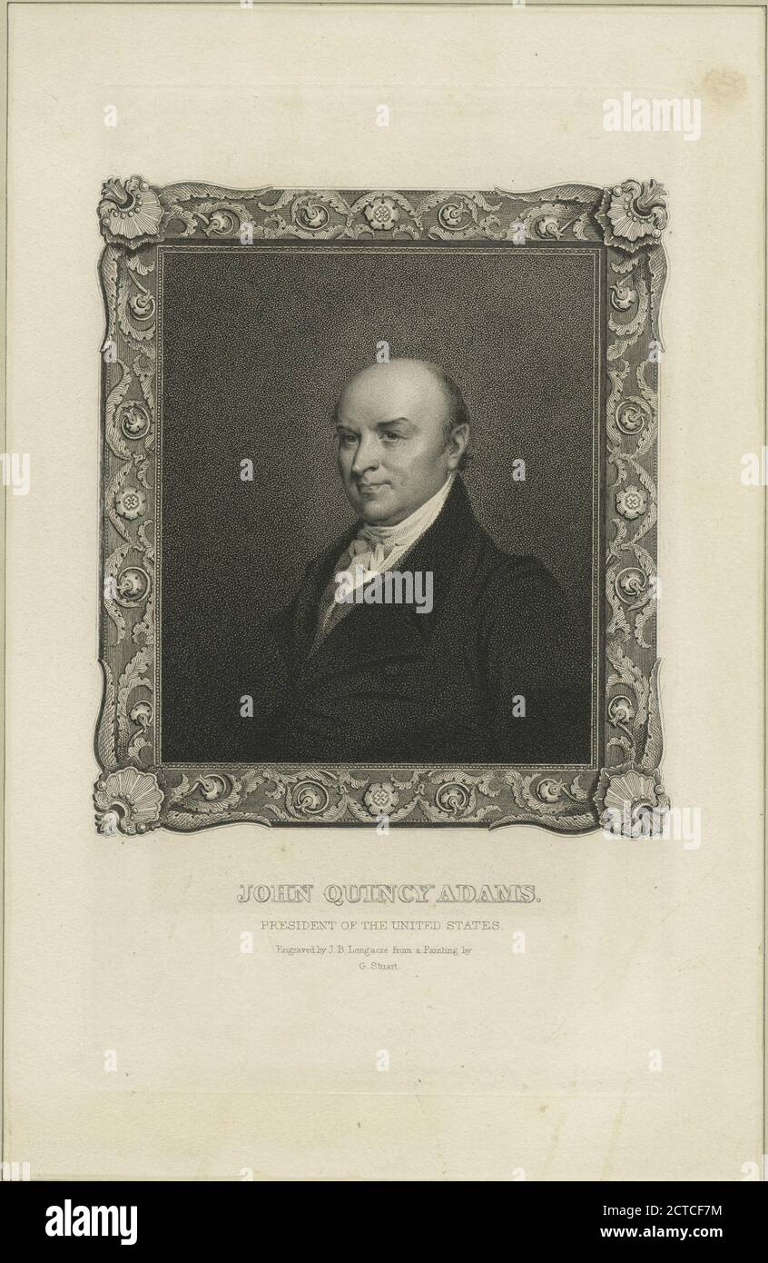 John Quincy Adams, presidente degli Stati Uniti., immagine, stampe, 1825 Foto Stock