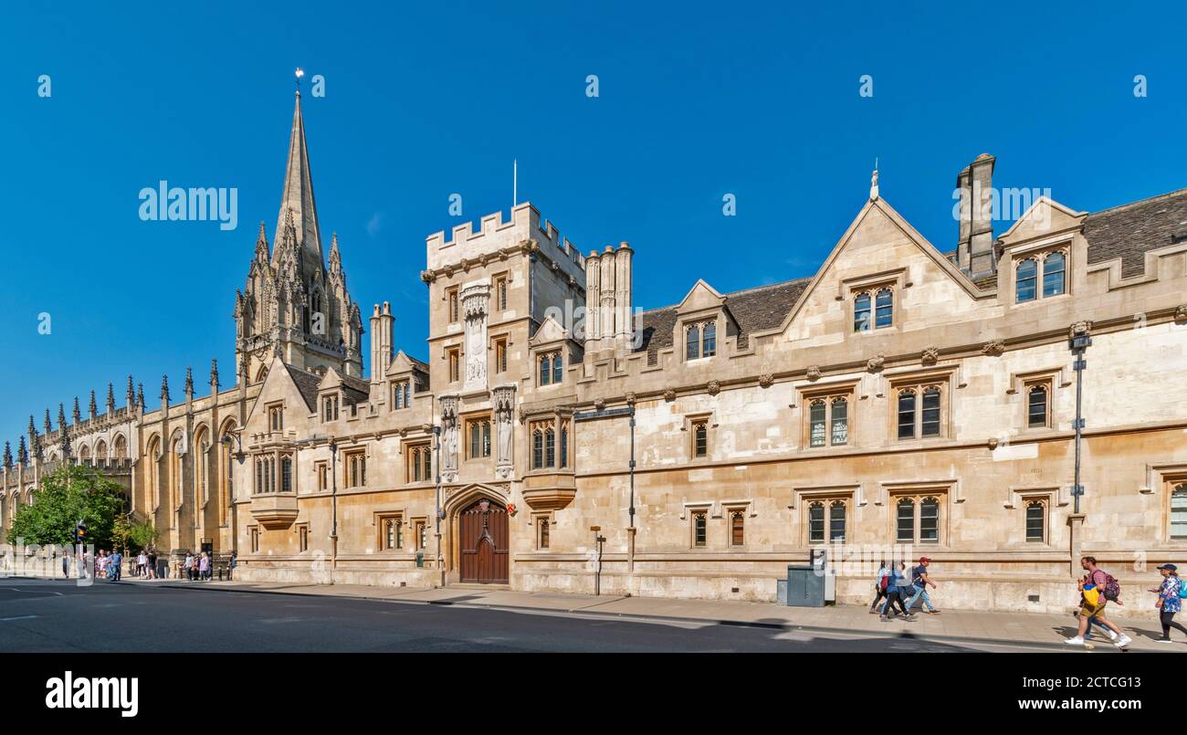 OXFORD CITY ENGLAND HIGH AND ALL ANIME COLLEGE Foto Stock