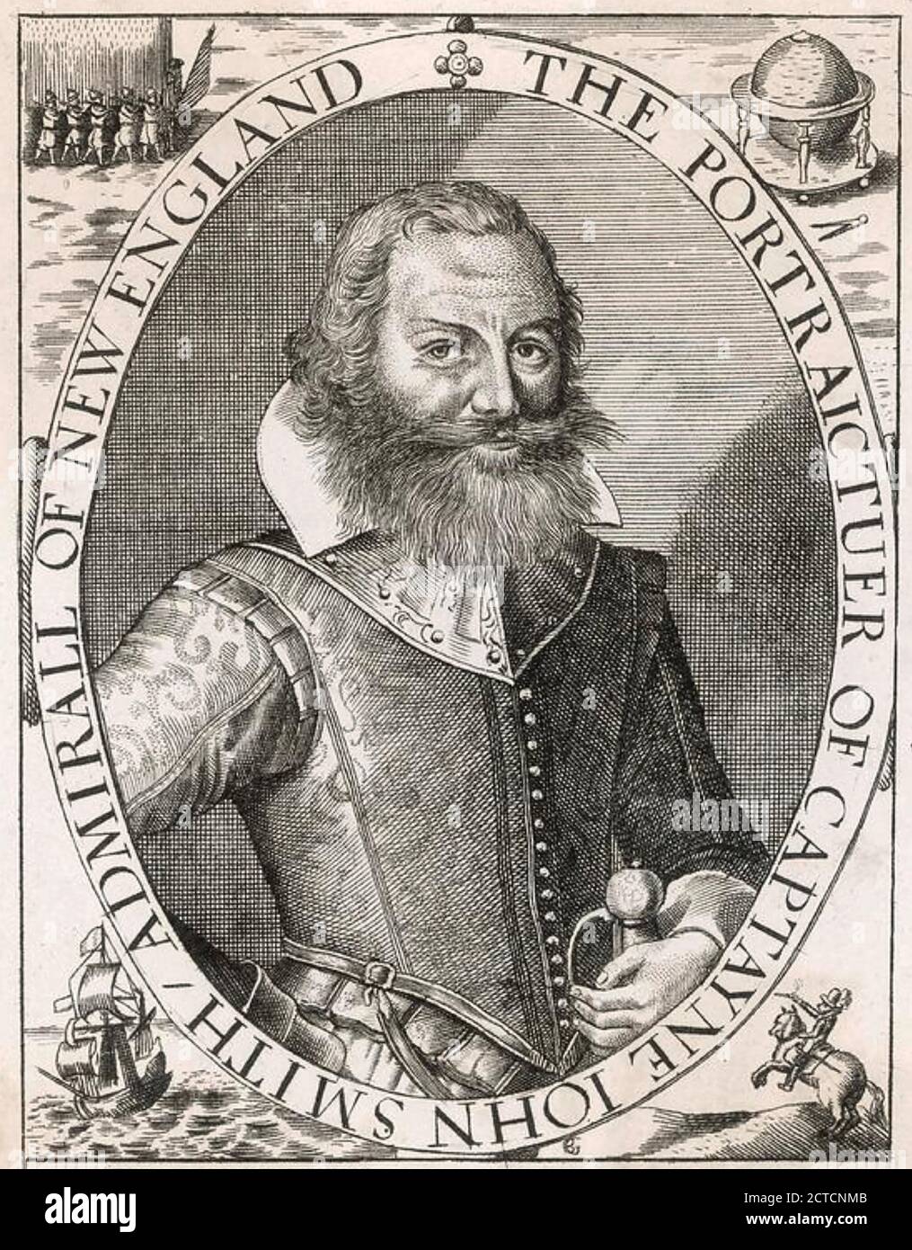 JOHN SMITH (1580-1631) soldato inglese, esploratore e governatore coloniale Foto Stock