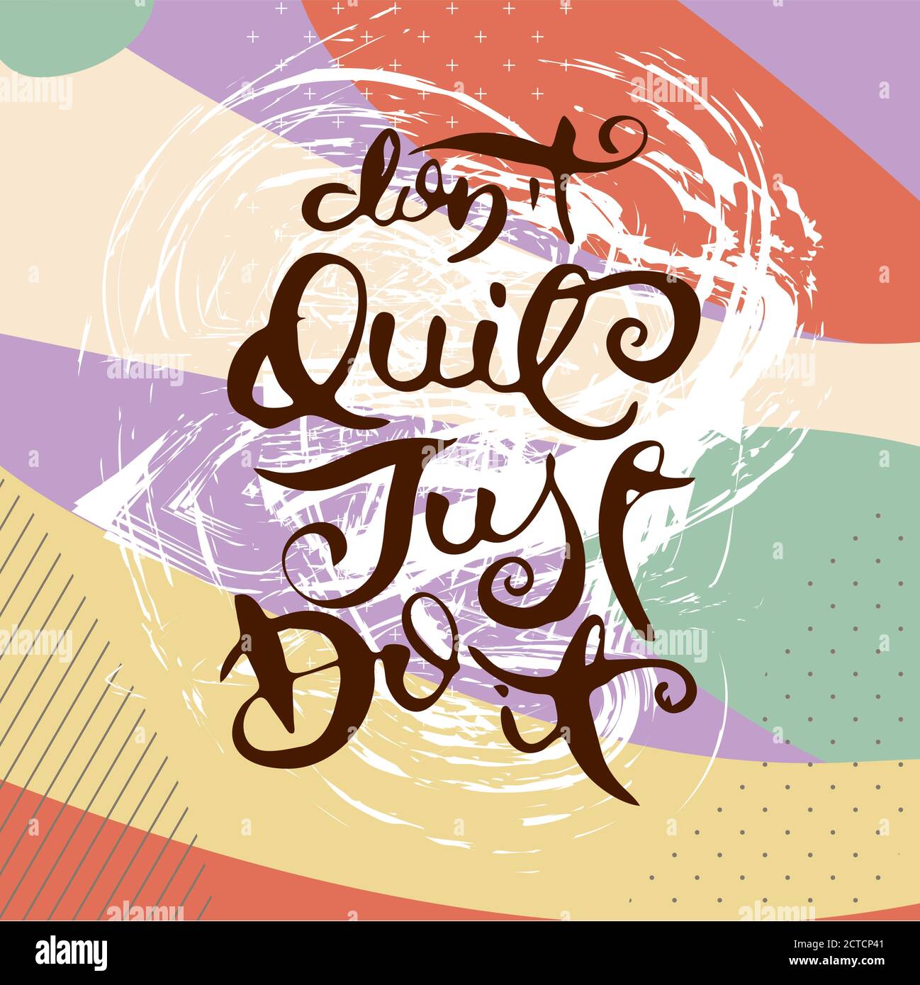 Non Quet appena lo faccia. Frase motivazionale vettoriale. Scritta ornata disegnata a mano. Stampa a doodle disegnata a mano Illustrazione Vettoriale