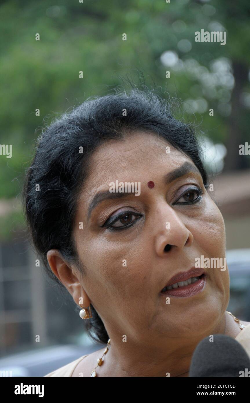 Renuka Chowdhury una politico del Congresso nazionale indiano, rappresenta il partito politico nel Rajya Sabha da Andhra Pradesh. Ha al Foto Stock