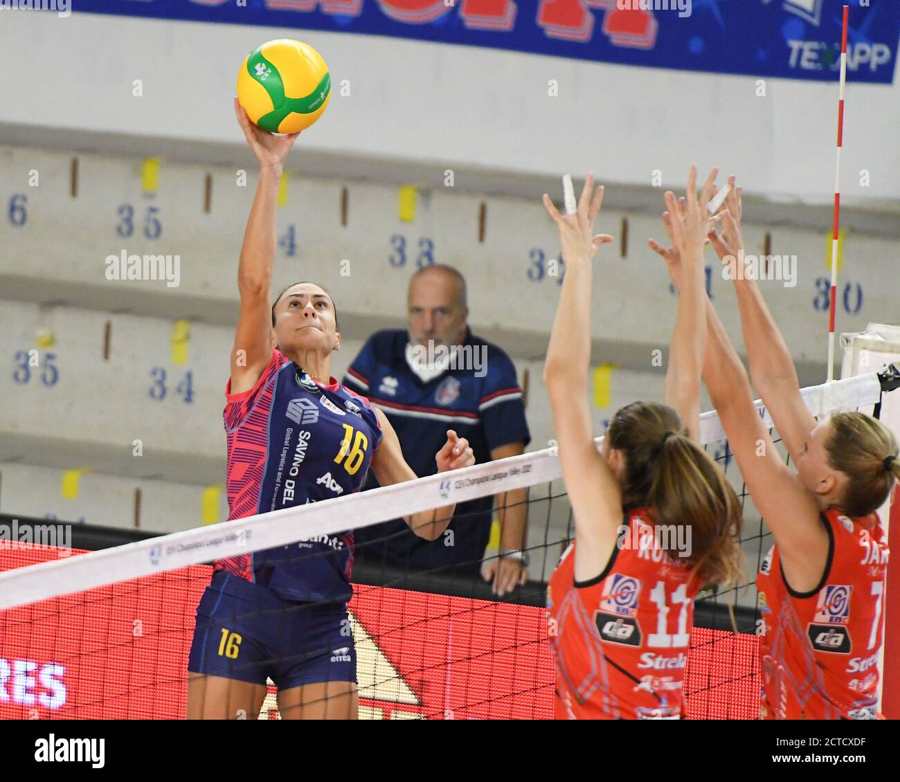 Scandicci, Italia. 22 settembre 2020. Lucia Bosetti (Savino del bene Scandicci) durante Savino del bene Scandicci vs OK Tent Obranovac, Volley Champions League Donne a scandicci, Italia, Settembre 22 2020 Credit: Independent Photo Agency/Alamy Live News Foto Stock