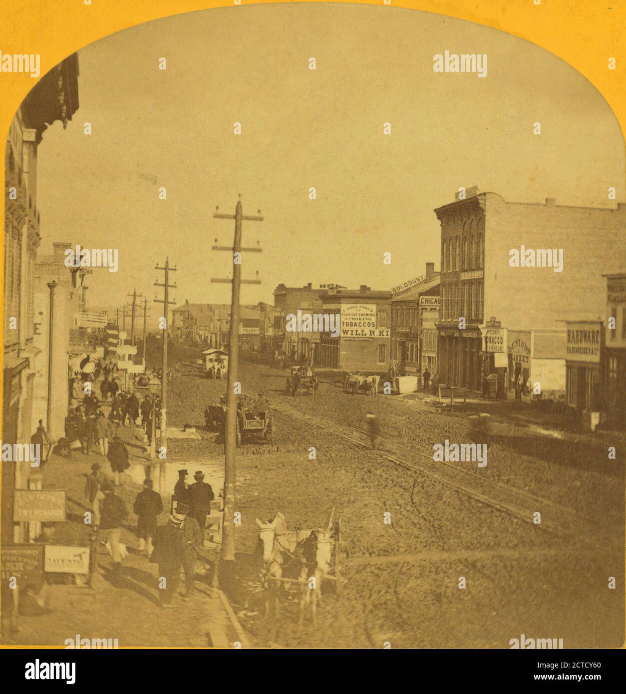 Farnham Street, Omaha., Jackson, William Henry (1843-1942), Union Pacific Railroad Company, Utah Foto Stock