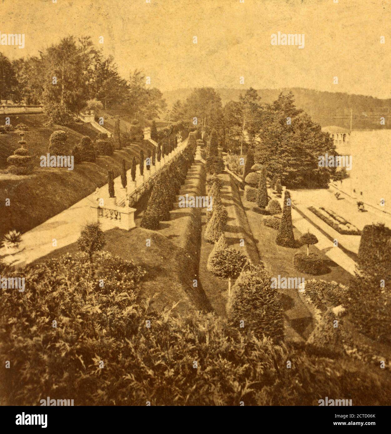 Italian Garden, vicino a Boston., Massachusetts, Wellesley (Messa Foto Stock