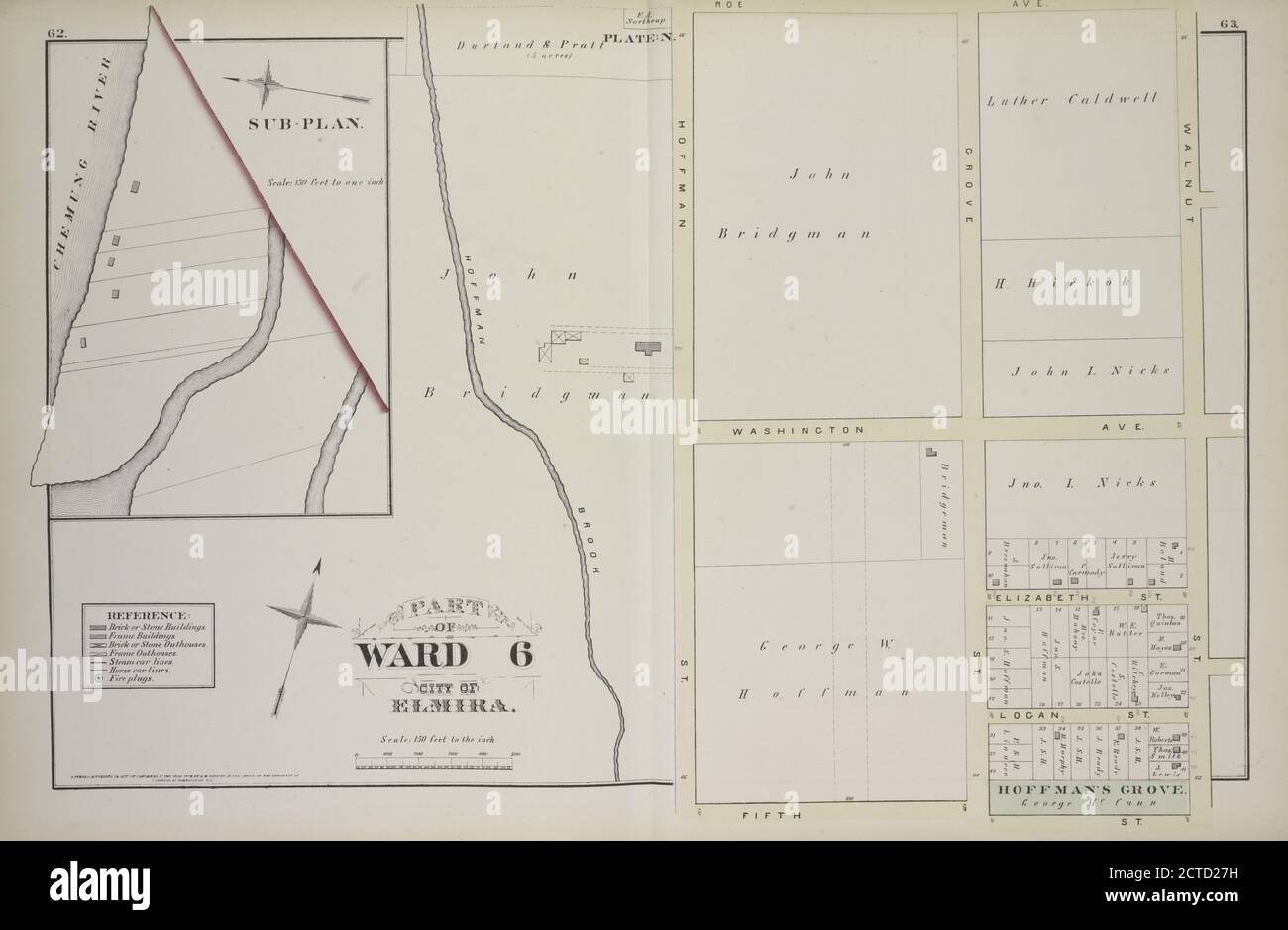 Parte di Ward 6, immagine fissa, Atlases, 1876 Foto Stock