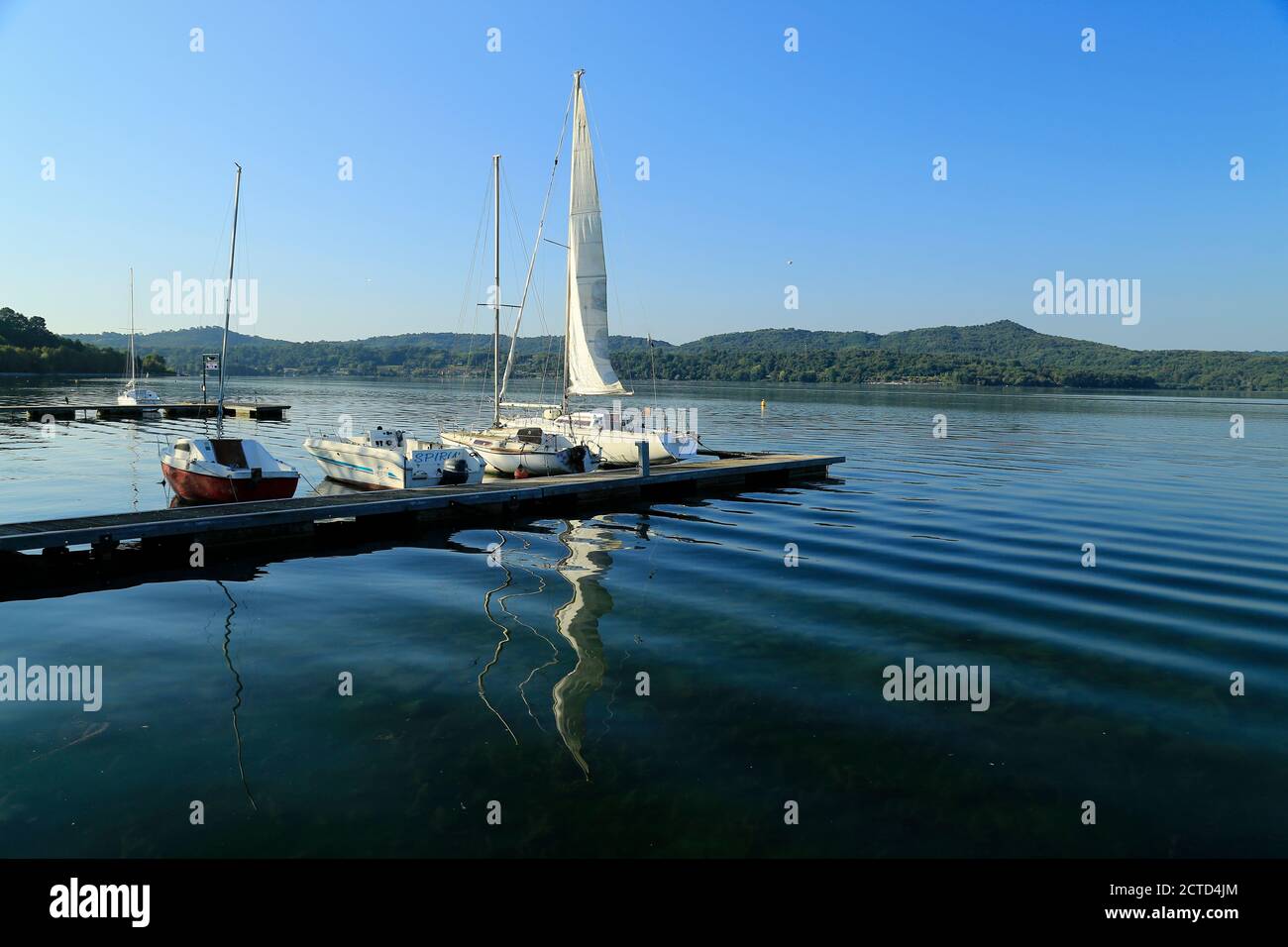 Lago di Viverone, Piemonte, Italia. Foto Stock