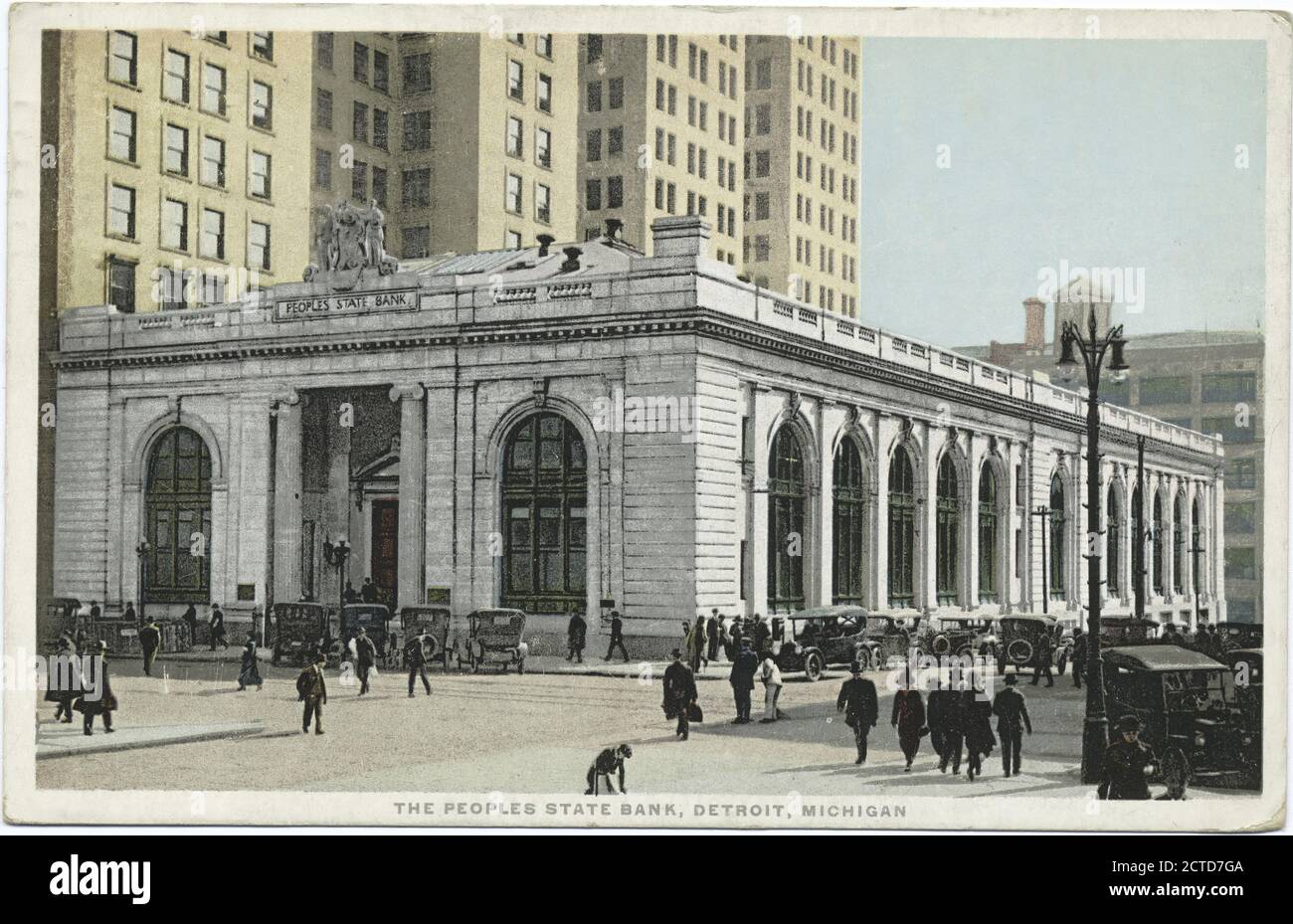 The Peoples state Bank, Detroit, Michigan, immagine fissa, Cartoline, 1898 - 1931 Foto Stock