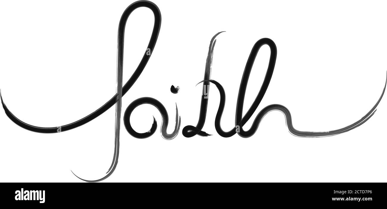 Fede. Banner vettoriale calligrafia nero. Illustrazione vettoriale. Illustrazione Vettoriale