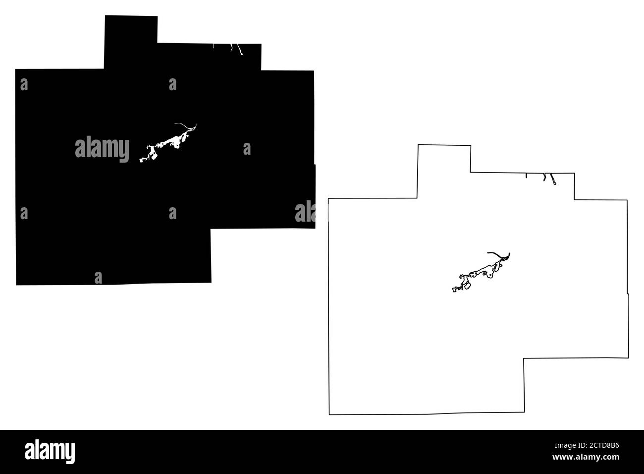 Saginaw County, Michigan (Stati Uniti, Stati Uniti d'America, Stati Uniti, Stati Uniti, Stati Uniti) mappa vettoriale illustrazione, schizzo scrimolo Saginaw mappa Illustrazione Vettoriale