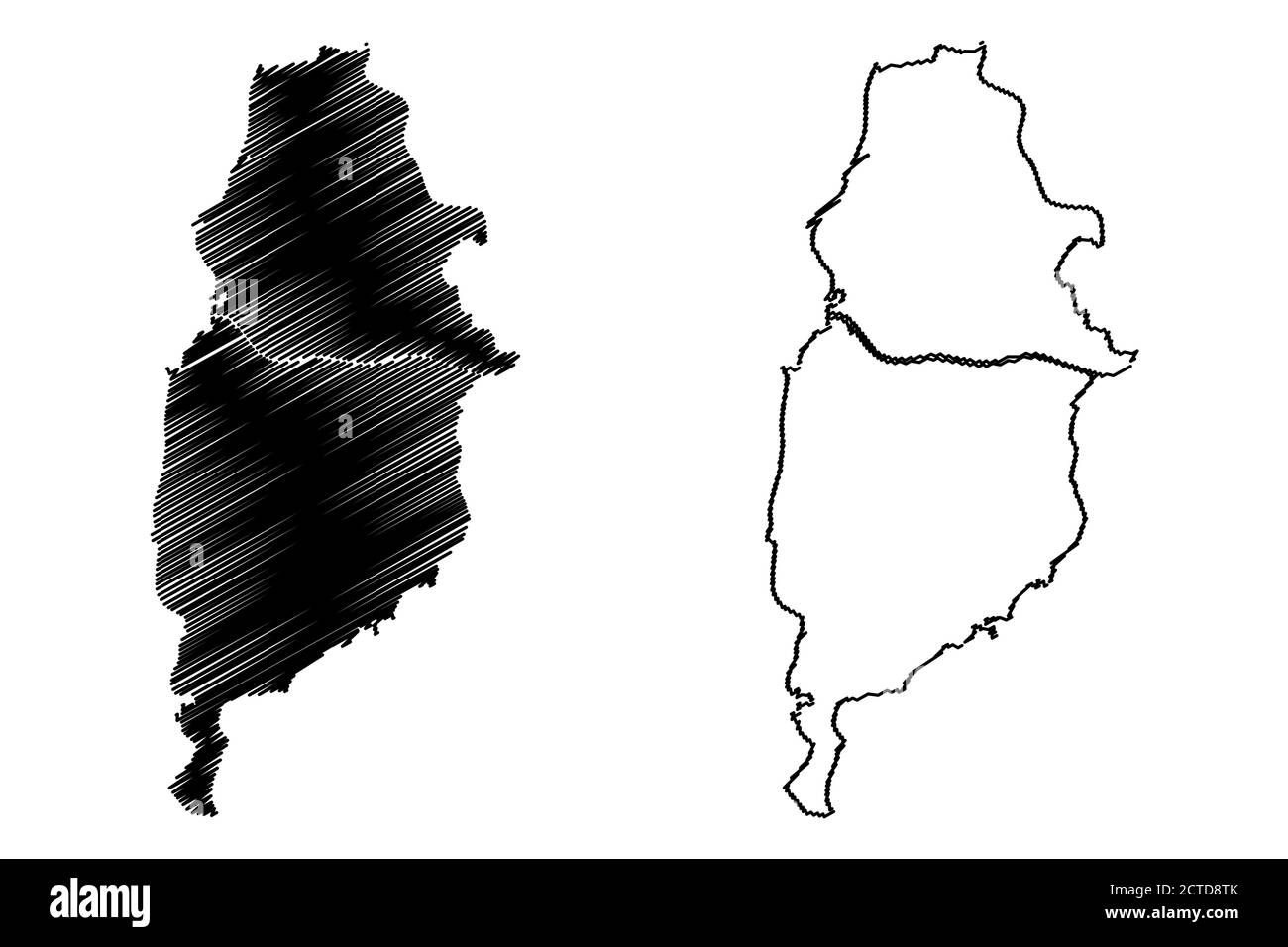 Città di Osasco (Repubblica Federativa del Brasile, Stato di Sao Paulo) mappa vettoriale illustrazione, scrimble sketch Città di Osasco mappa Illustrazione Vettoriale