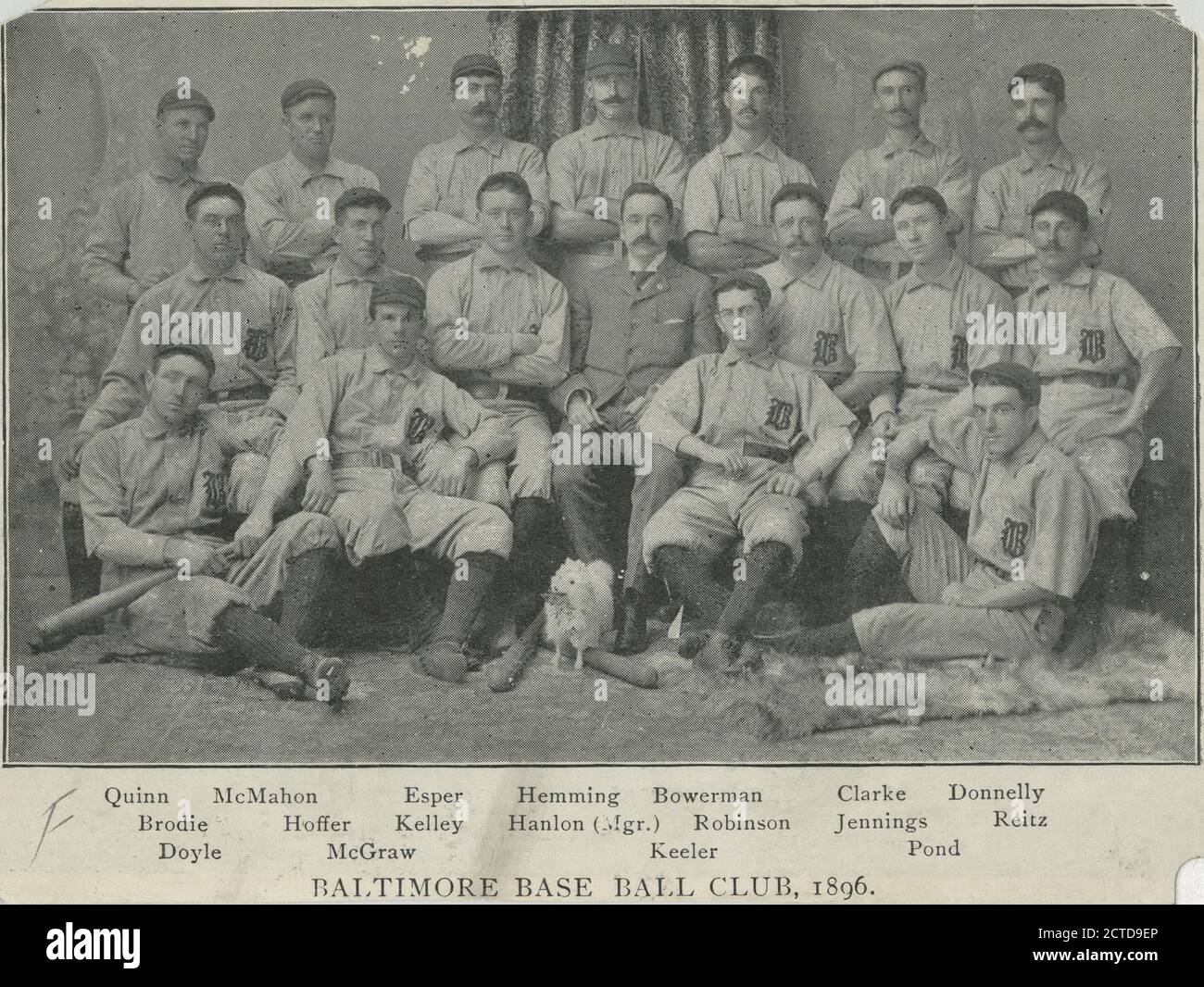 Baltimore base Ball Club, 1896; Cleveland, base Ball Club, 1896., immagini fisse, fotografie, 1896 Foto Stock
