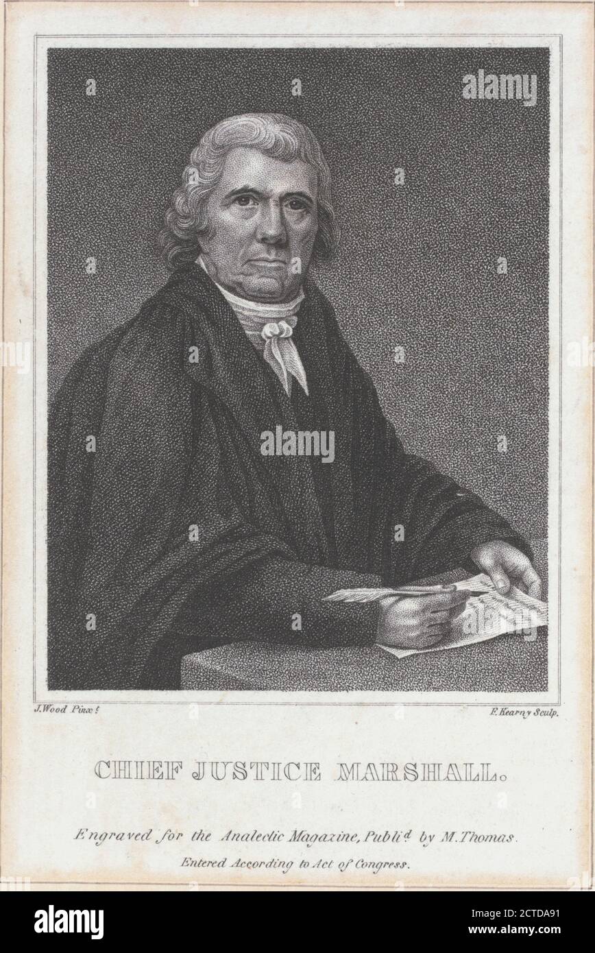 Capo Giustizia Marshall, fermo immagine, stampe, 1880, Kearny, Francis (1785-1837 Foto Stock