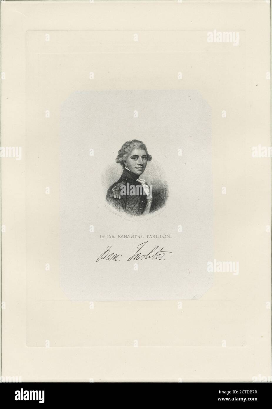 Col. Banastre Tarlton, fermo immagine, 1775 - 1890 Foto Stock