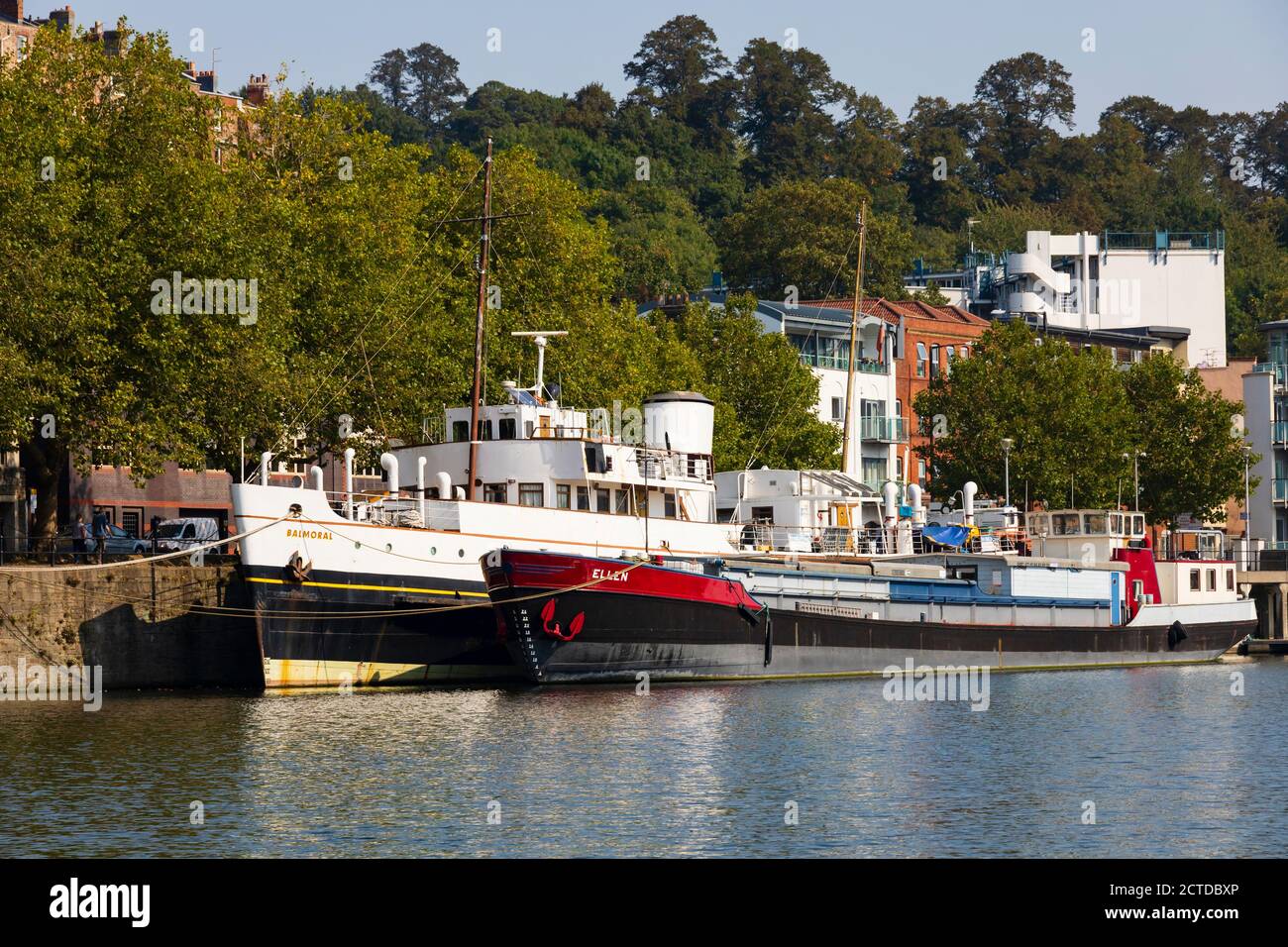 Il MV Balmoral ormeggiato alla banchina. Molo galleggiante, Bristol, Inghilterra. Settembre 2020 Foto Stock