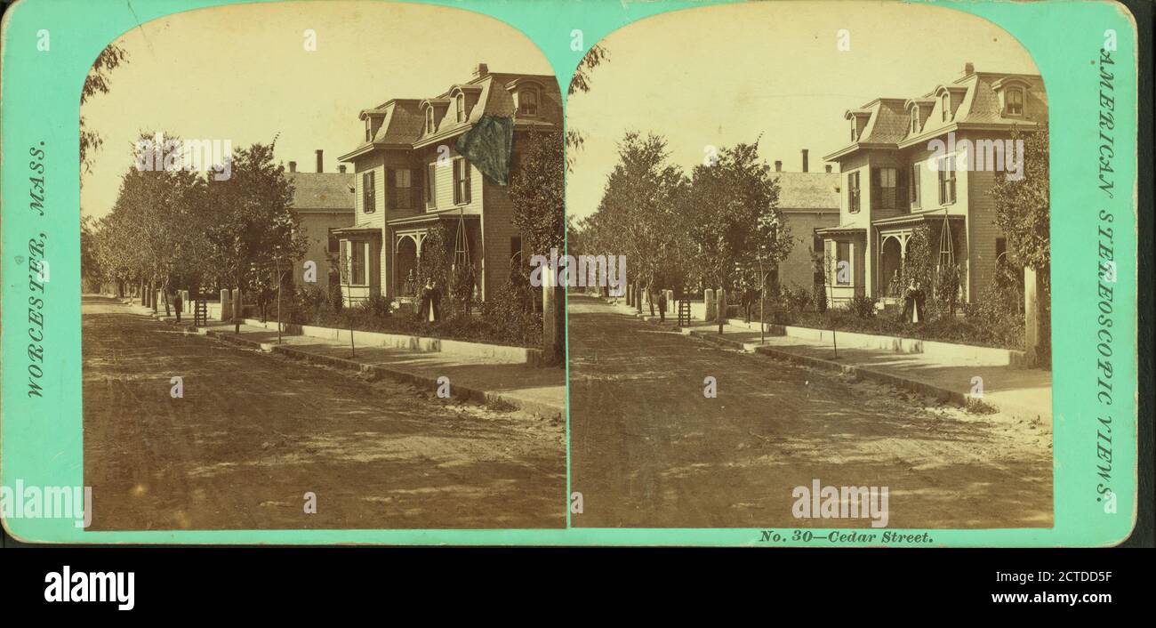 Cedar Street., immagine statica, Stereographs, 1850 - 1930 Foto Stock