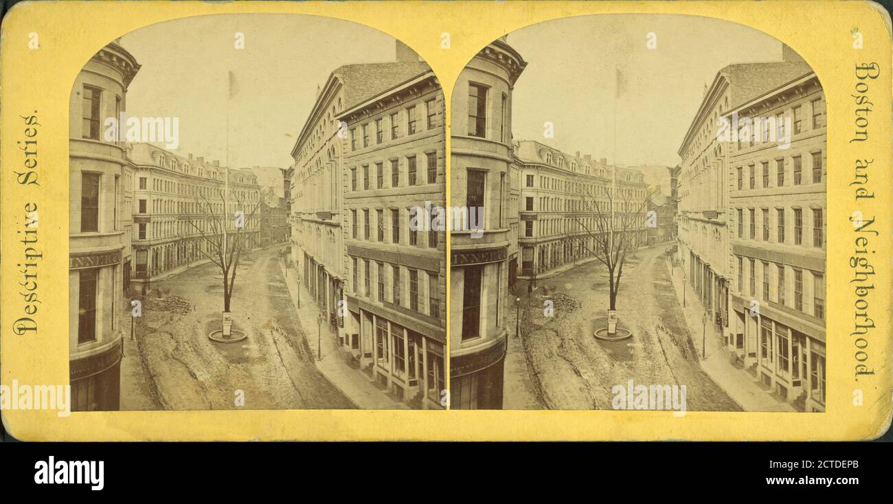 Franklin St., immagine statica, Stereographs, 1850 - 1930 Foto Stock