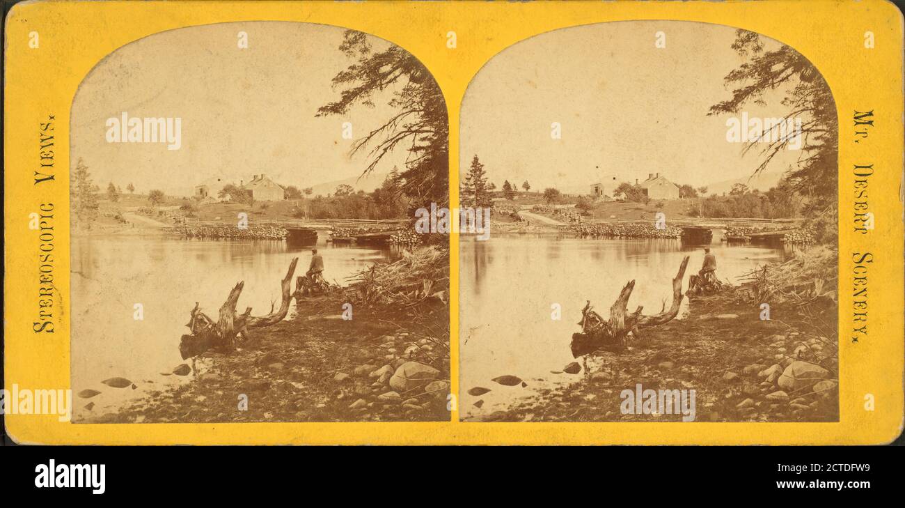 Ponte di Babson., immagine, Stereografi, 1850 - 1930 Foto Stock