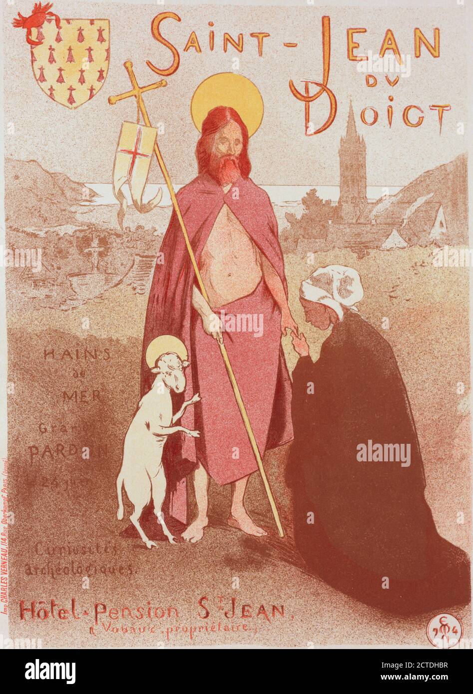 Affari pour le Pardon de 'Saint-Jean-du-Doigt'., testo, stampe, 1899, Moreau-Nélaton, Etienne (n. 1859 Foto Stock