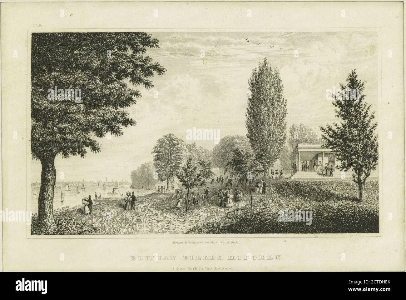 Campi Elisi, Hoboken, immagine fissa, stampe, 1861 - 1880 Foto Stock