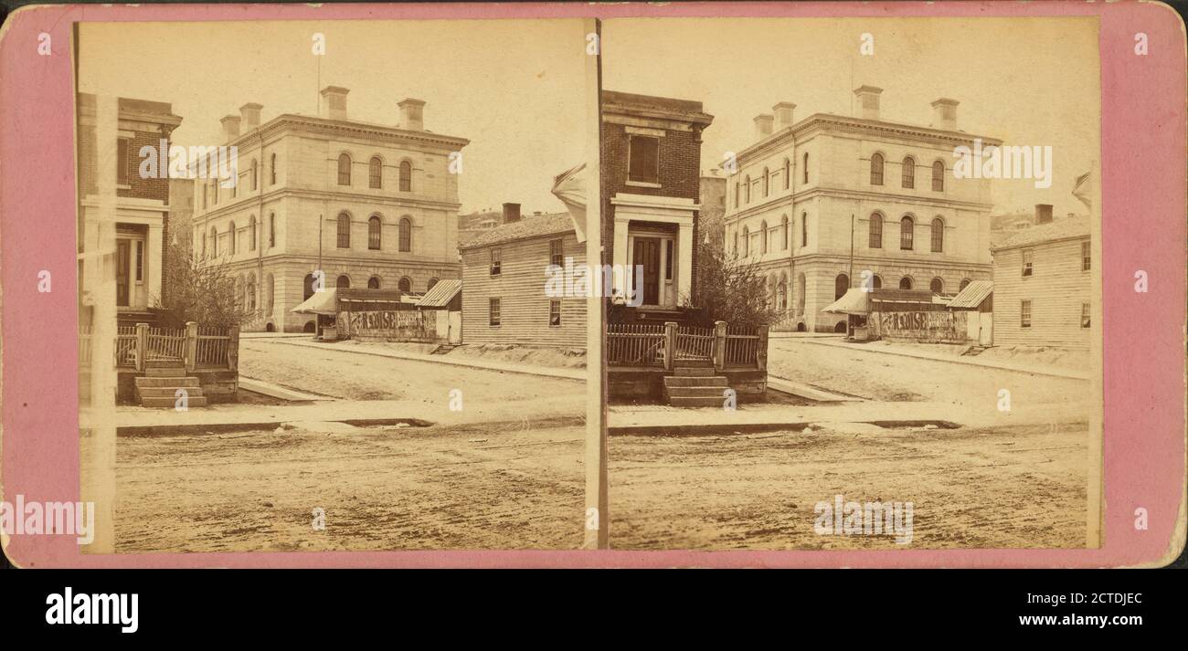 L'Ufficio postale, Dubuque, Iowa., immagine, Stereographs, 1867, Root, Samuel (1819-1889 Foto Stock