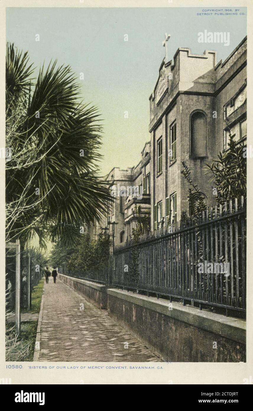 Convento, Suore di nostra Signora della Misericordia, Savannah, GA., immagine, Cartoline, 1898 - 1931 Foto Stock