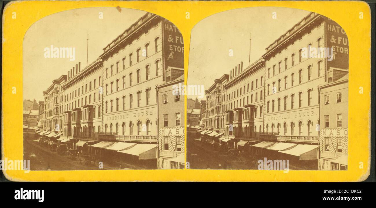 Revere House., immagine, Stereografi, 1850 - 1930 Foto Stock