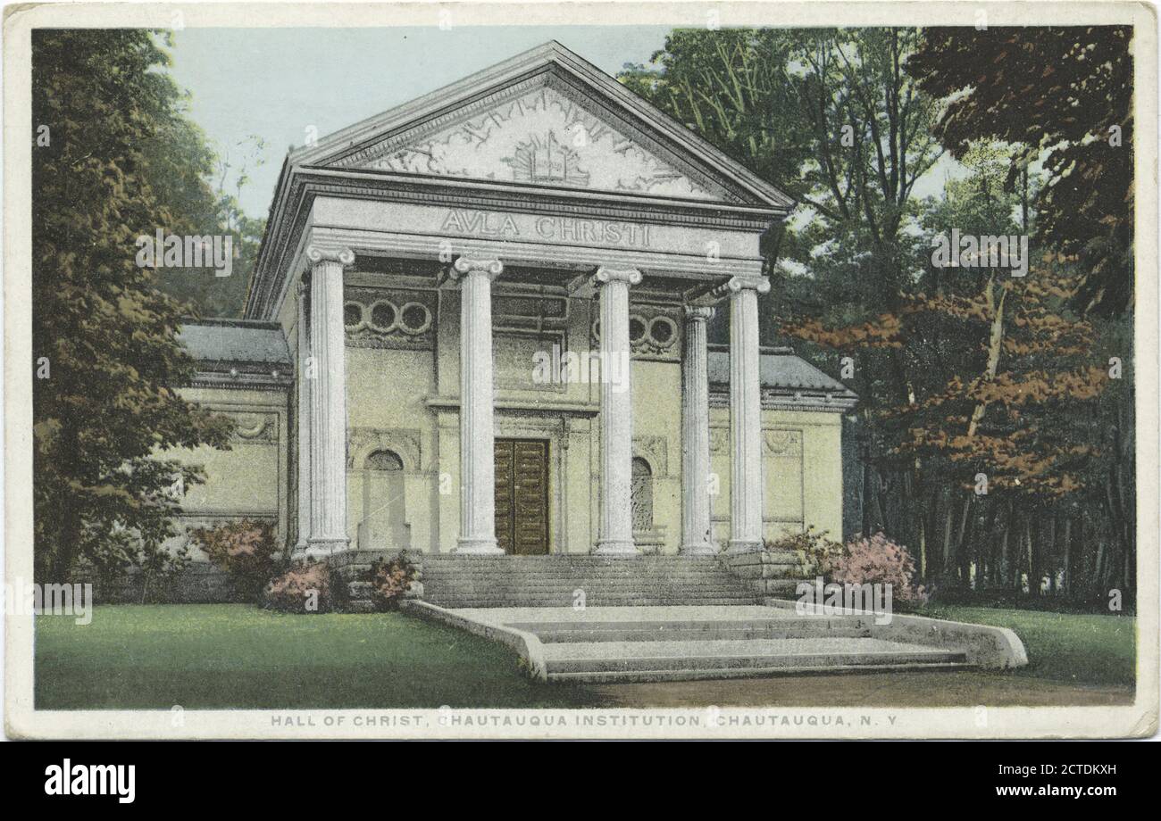 Hall of Christ, Chautauqua Institution, Chautauqua, New York, Still Image, Cartoline, 1898 - 1931 Foto Stock