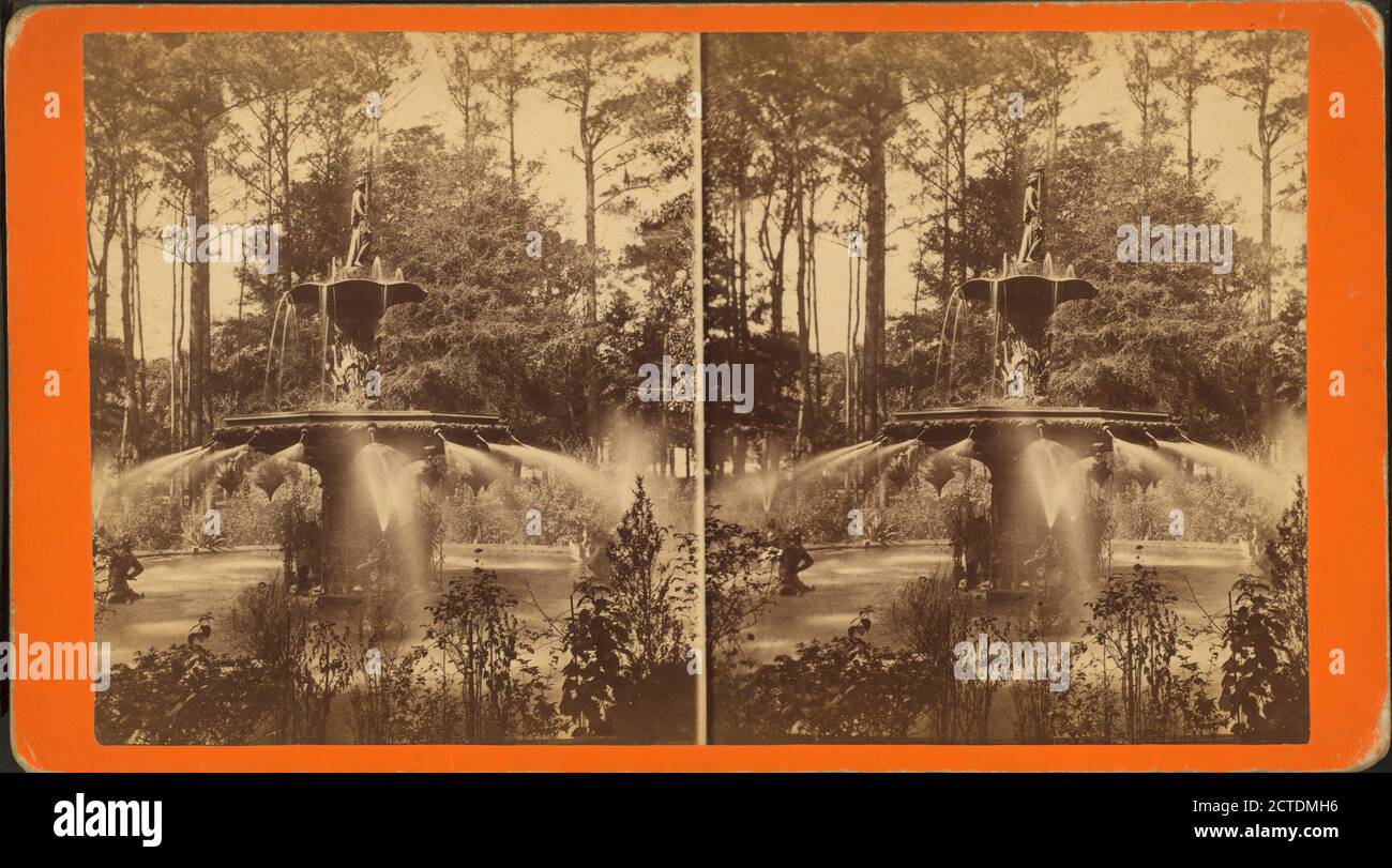 Parco Fontana., immagine, Stereographs, 1850 - 1930 Foto Stock
