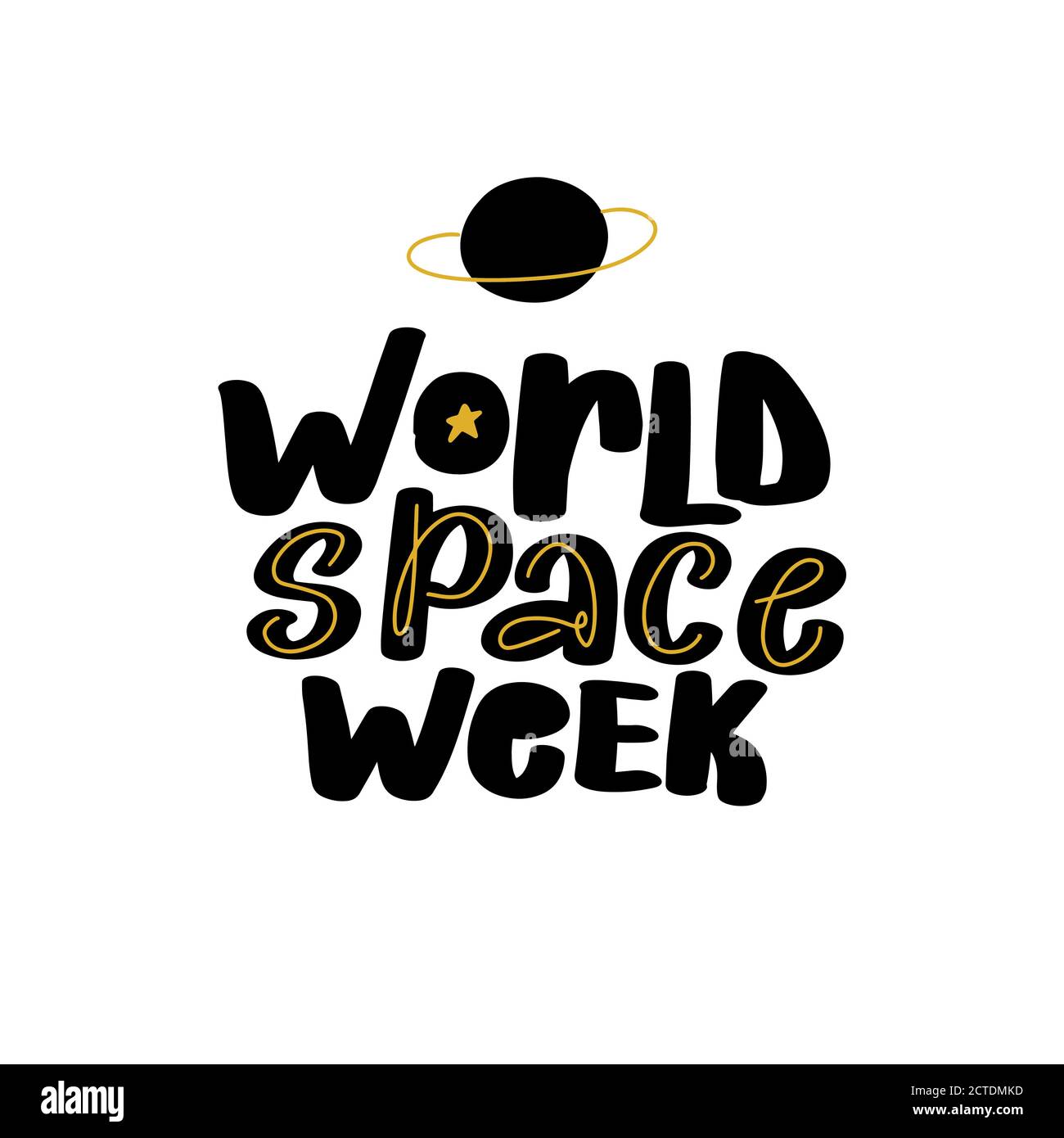 Vettore settimana spaziale mondiale. La festa internazionale. Illustrazione Vettoriale