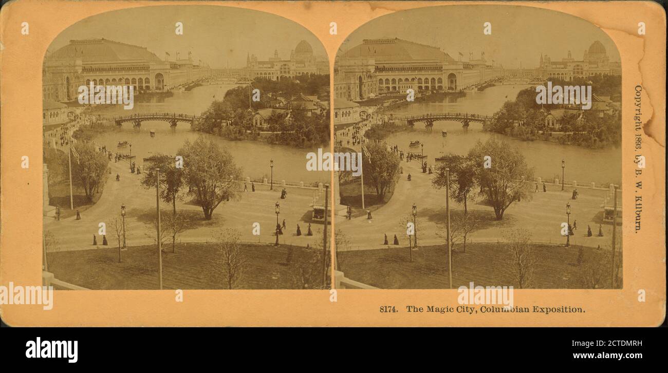 La città magica, esposizione colombiana., immagine fissa, Stereographs, 1893, Kilburn, B. W. (Benjamin West) (1827-1909 Foto Stock