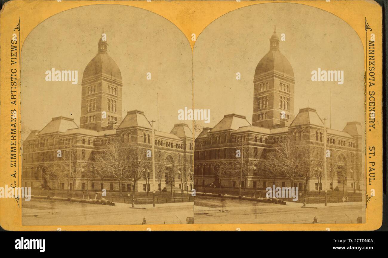 Capitol., immagine, Stereographs, 1850 - 1930, Zimmerman, Charles A. (1844-1909 Foto Stock