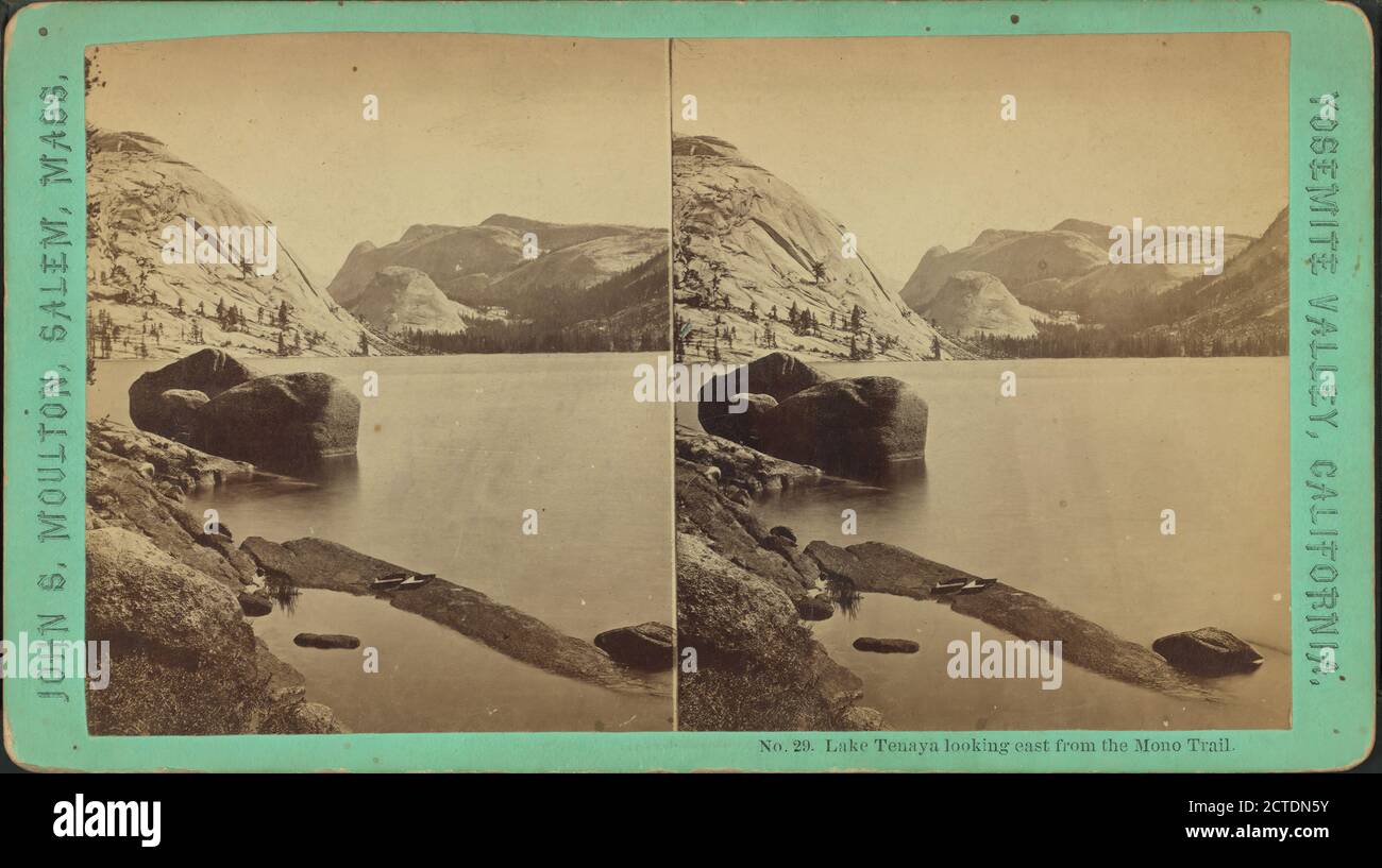 Lago Tenaya guardando eas dal Mono Trail., immagine, Stereographs, 1850 - 1930 Foto Stock