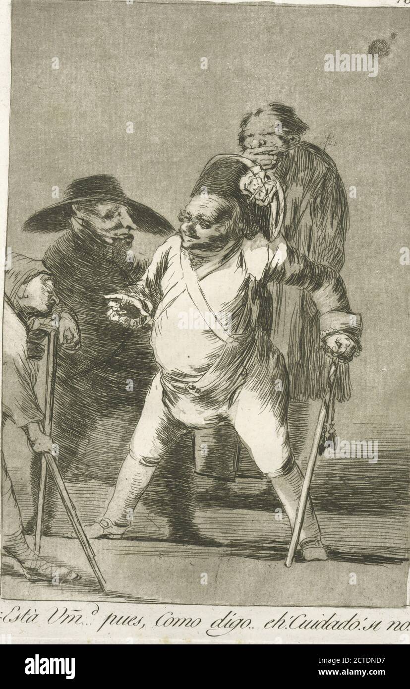 Est umd... pues, como digo. eh! Cuidado! Si no!., fermo immagine, stampe, 1799, Goya, Francisco (1746-1828 Foto Stock