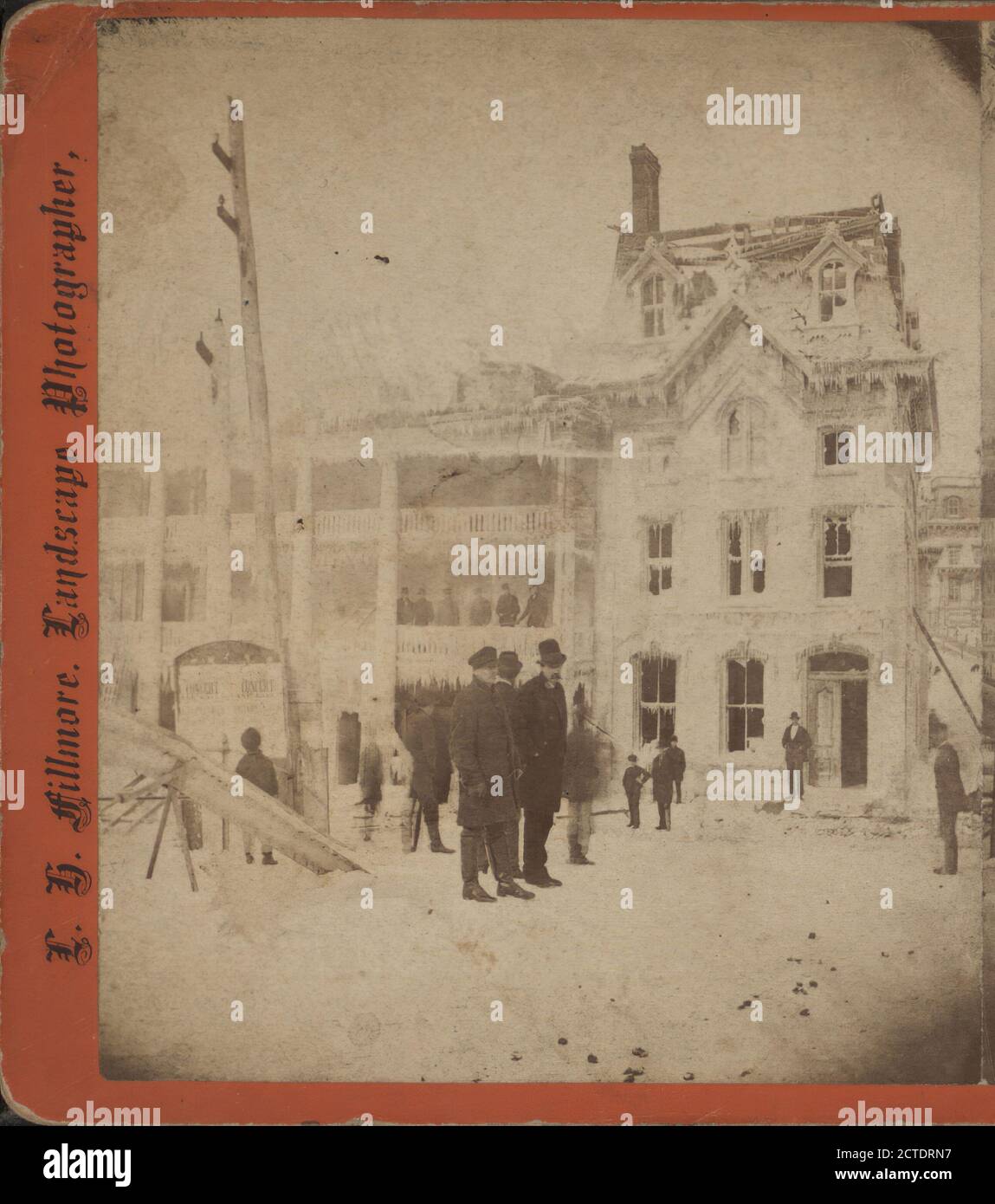 Vista degli edifici commerciali e delle persone a Whitehall, N.Y., New York (state Foto Stock