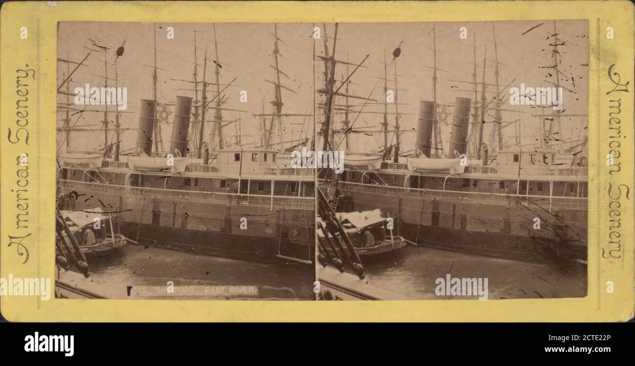 Shipping, East River., New York (state), New York (N. Y Foto Stock