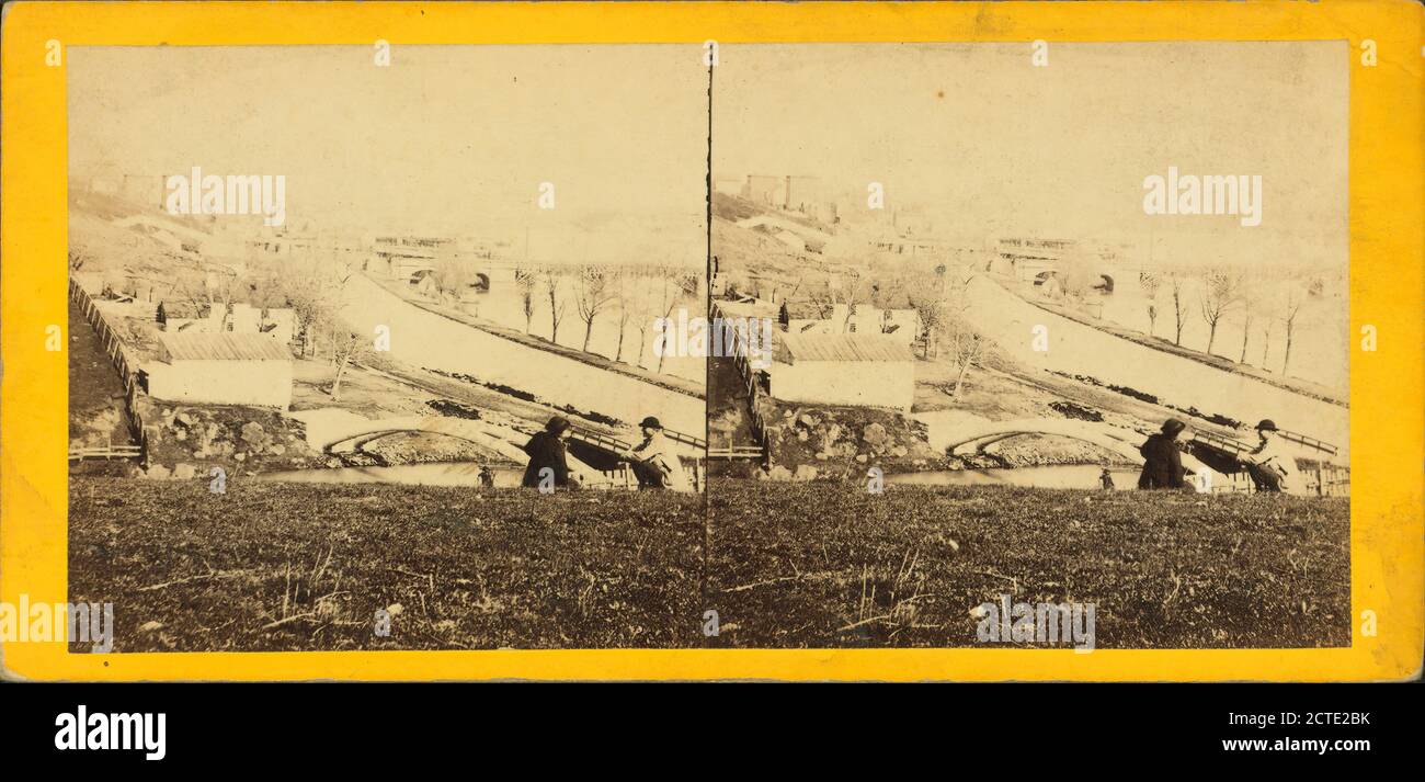 Vista pittoresca di Georgetown, Potomac e canale Chesapeake, dal retro dell'Osservatorio., E. & H.T. Anthony (ditta), 1860, Washington (D.C. Foto Stock