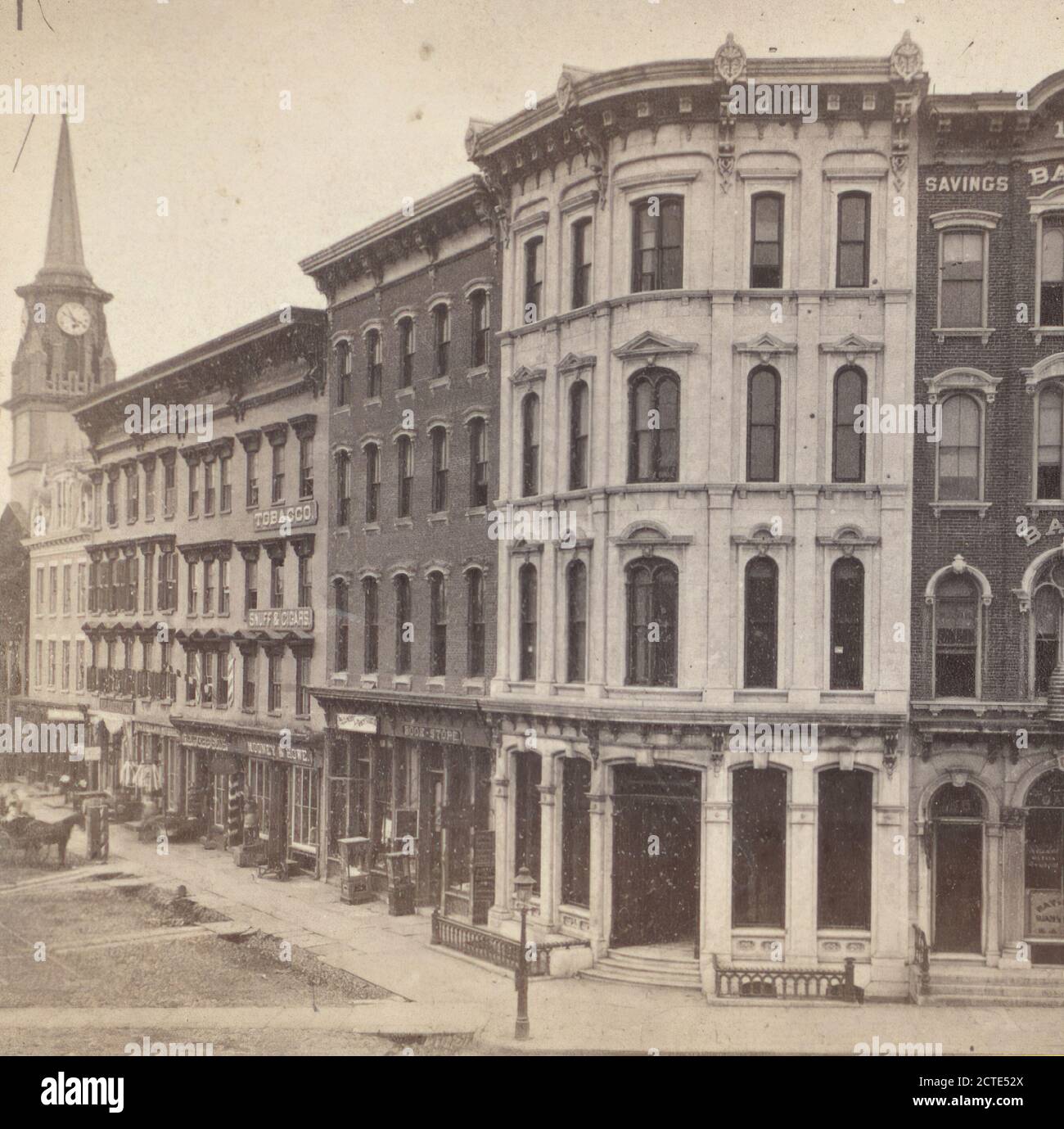 Genesee Street, da Bleecker, Looking Down., James, William E., 1866, New York (state), Utica (N. Y Foto Stock