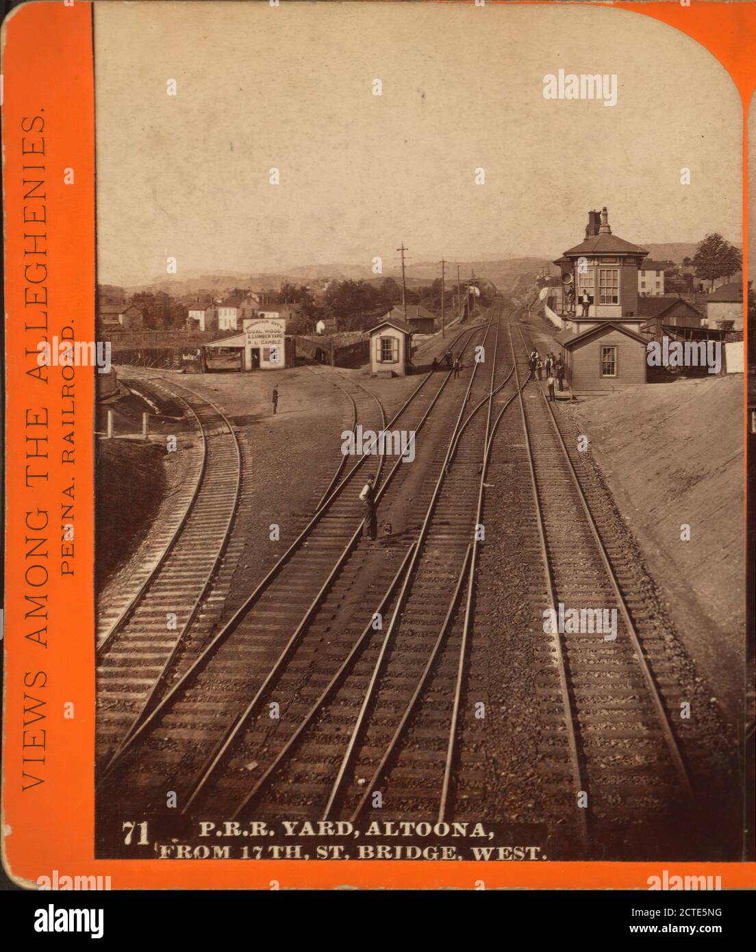 YARD, Altoona, dal 17th St. Bridge, West., Bonine, R. A., Pennsylvania Railroad, Pennsylvania, Allegheny Mountains, Altoona (Pa Foto Stock