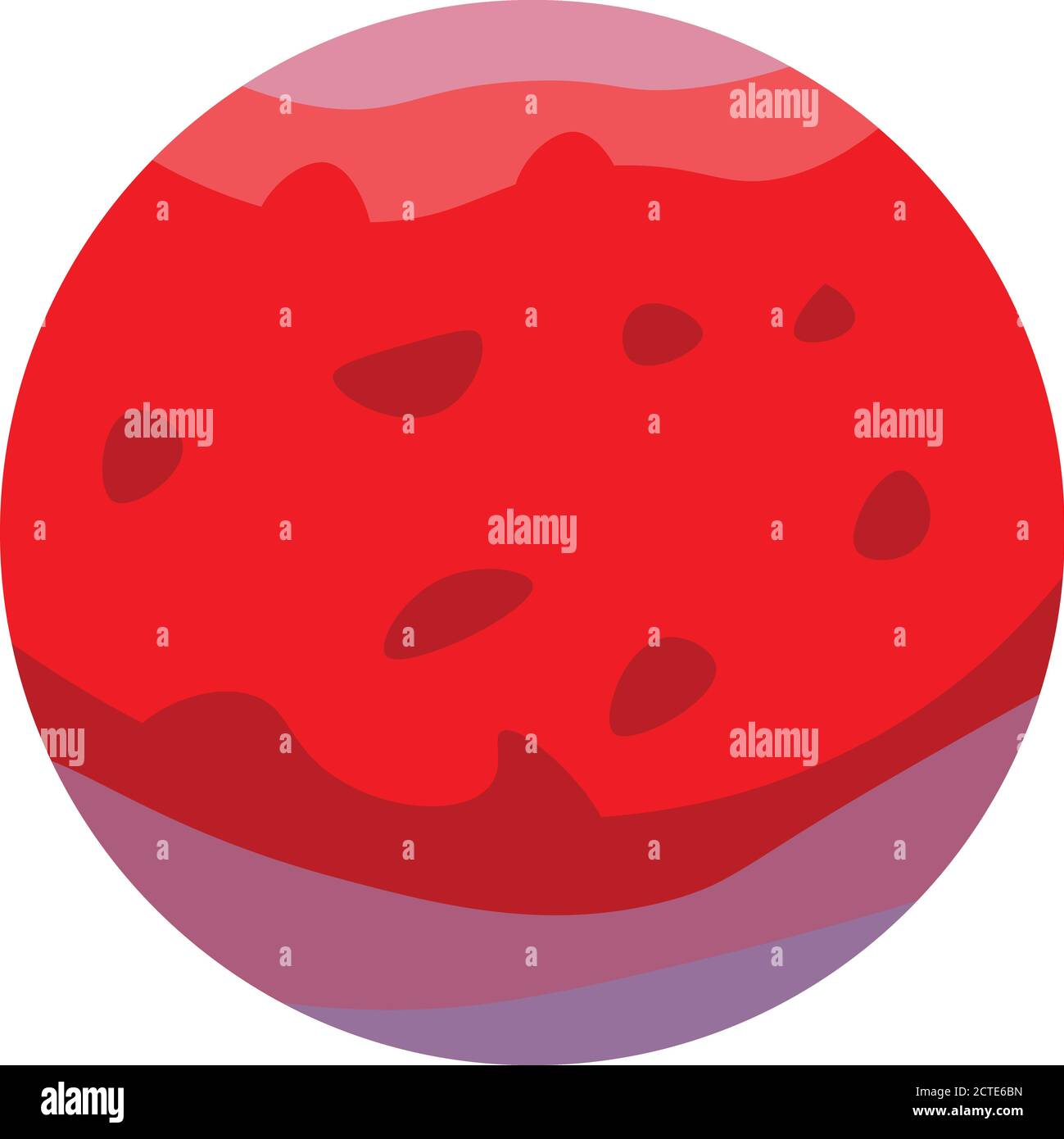 Icona pianeta rosso, stile isometrico Illustrazione Vettoriale