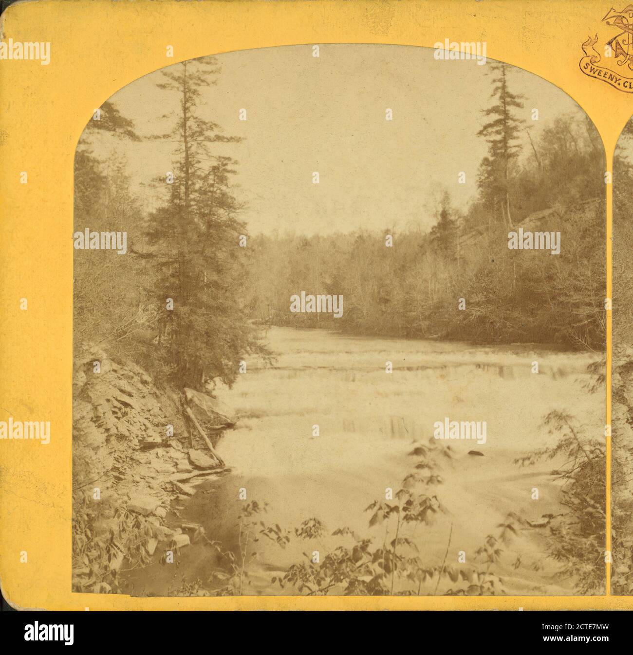 Le grandi cascate, Cuyahoga Falls, Ohio., Sweeny, Thomas T., Ohio, Cuyahoga River (Ohio Foto Stock