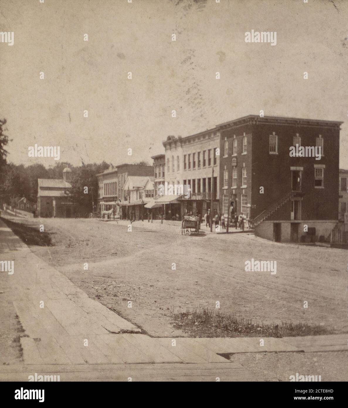 Hubbard Block., Scofield, C. H., Streets, Commercial Buildings, New York (state), Waterville (N. Y Foto Stock