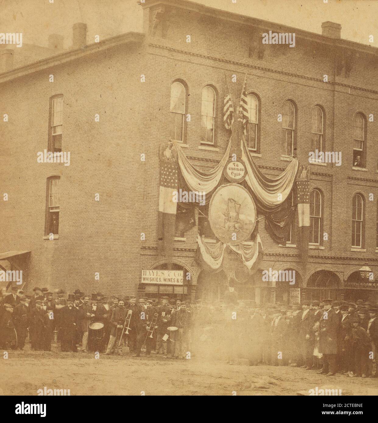 Gruppo di musicisti, Ellinwood & McClary, musicisti, edifici, New Hampshire, Manchester (N.H Foto Stock