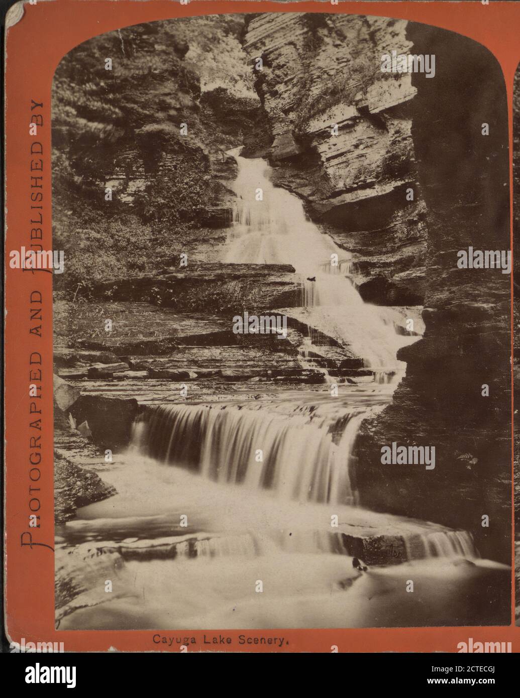 Second or Grand Cascade, South of Ithaca., New York (state), Ithaca (N. Y Foto Stock