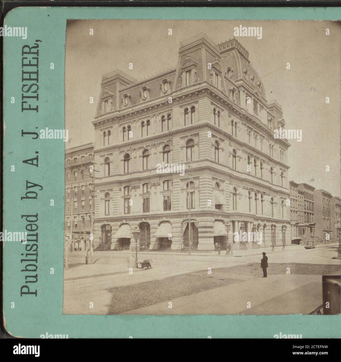 New Masonic Temple, Twenty-Third St. & 6th Ave., Fisher, A. J. (Albert J.) (1842-1882), Masonic Hall (New York, N.Y.), 1873, New York (state), New York (N.Y.), Manhattan (New York, N.Y.), Twenty-Third Street (New York, N.Y Foto Stock