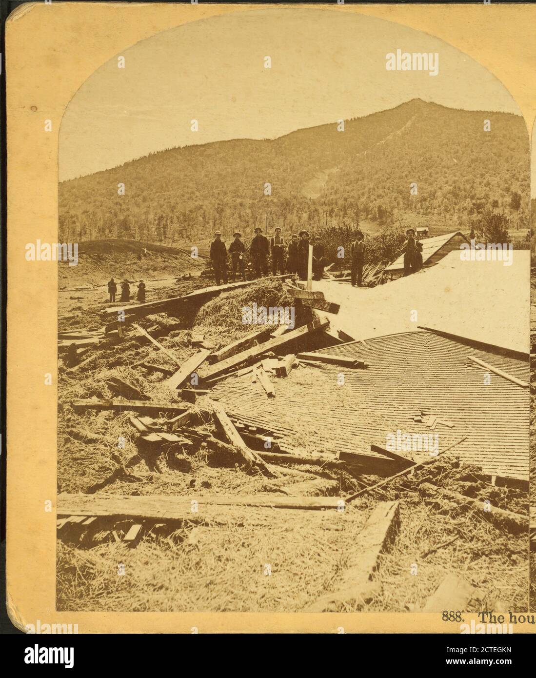 La Casa distrutta, Grande valanga, da Owl's Head, Jefferson., Kilburn, B. W. (Benjamin West) (1827-1909), Montagne, disastri, New Hampshire, Jefferson (N.H. Foto Stock