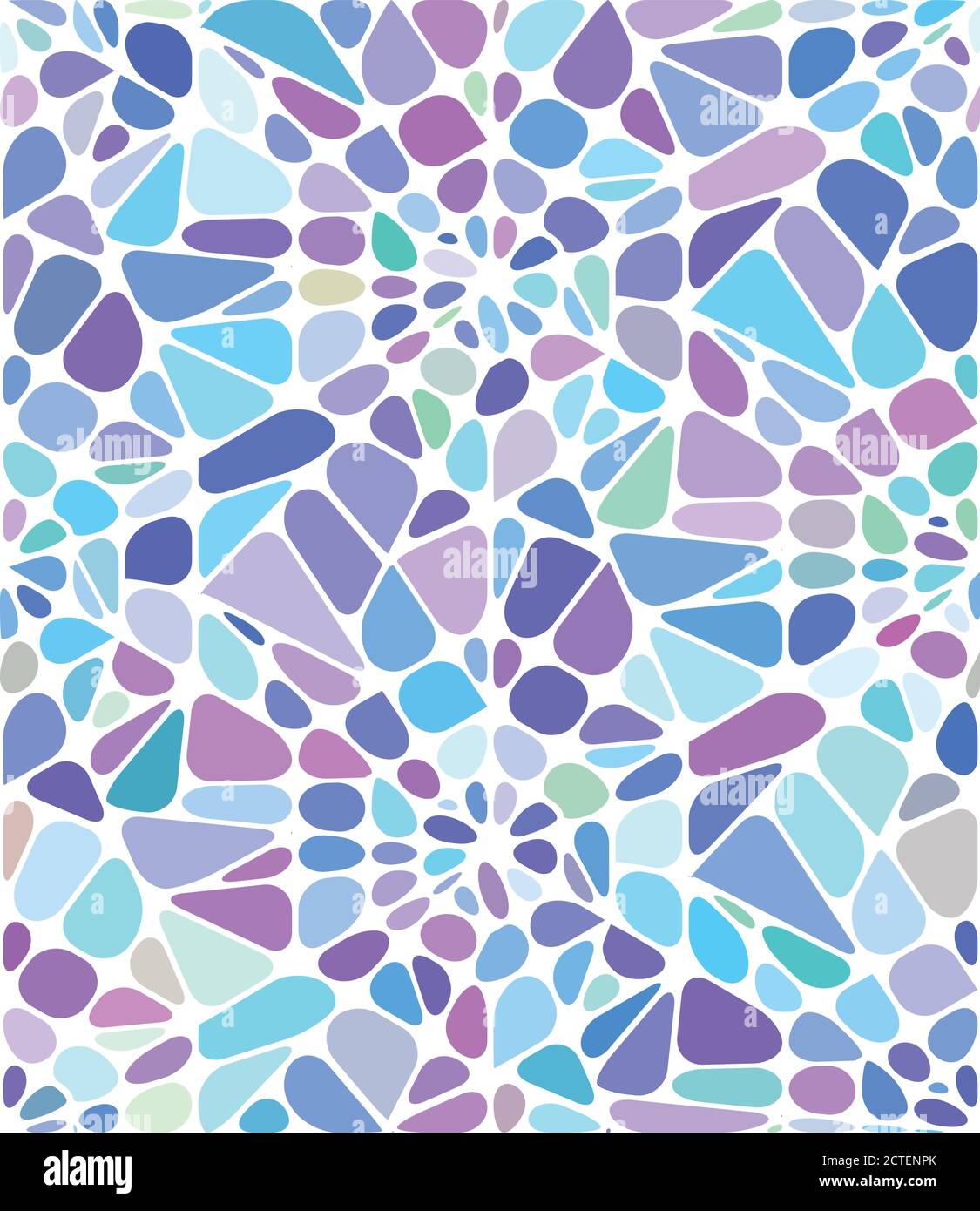 Sfondo vettoriale con vetro colorato blu rotto. Finestra rotta Illustrazione Vettoriale